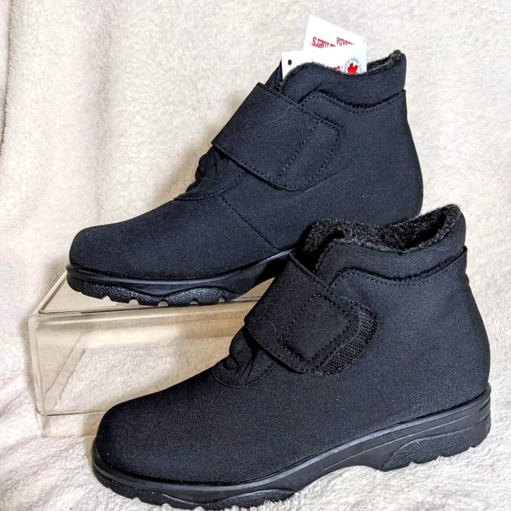 Women's Canadian Toe Warmers ACTIVE Black Winter Boot Waterproof | Size‎ 7.5